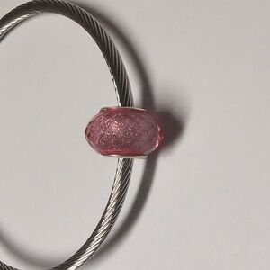 Pink Sparkly Charm for Pandora Style Bracelet
